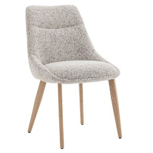 DÉJA Living Eetkamerstoel Malou – Beige/Naturel – Set van 2
