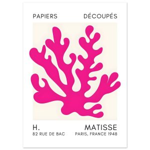 Artfulprints Poster Matisse – Saltflower shapes pink – 50×70 cm – Roze Artfulprints Poster Matisse – Saltflower shapes pink – 50×70 cm – Roze