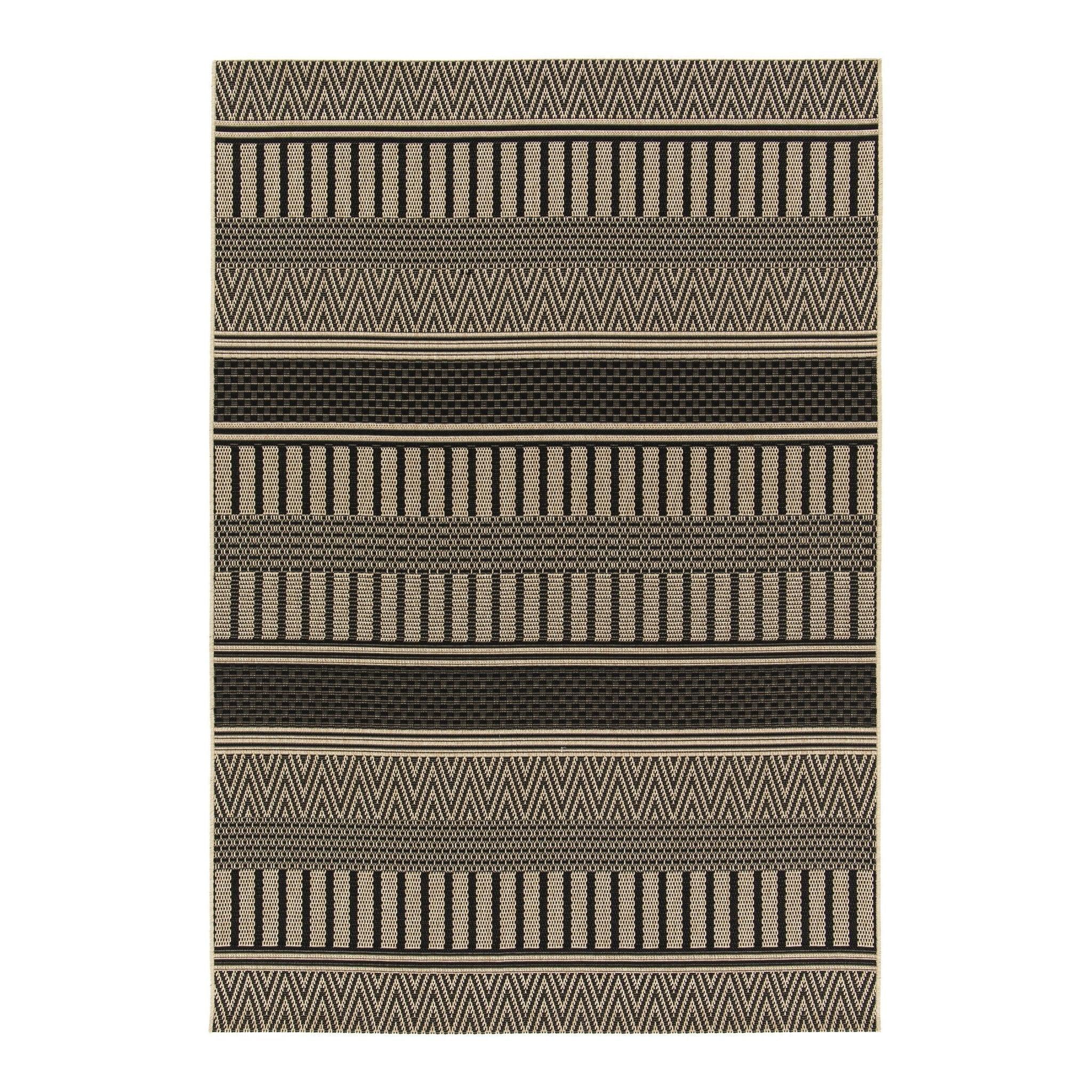 AFK Living vloerkleed Maasai - voor binnen en buiten - zwart - 160 x 2