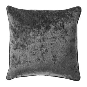 LEWY – sierkussen 45×45 cm – glansvelours – Charcoal Gray – antraciet LEWY – sierkussen 45×45 cm – glansvelours – Charcoal Gray – antraciet