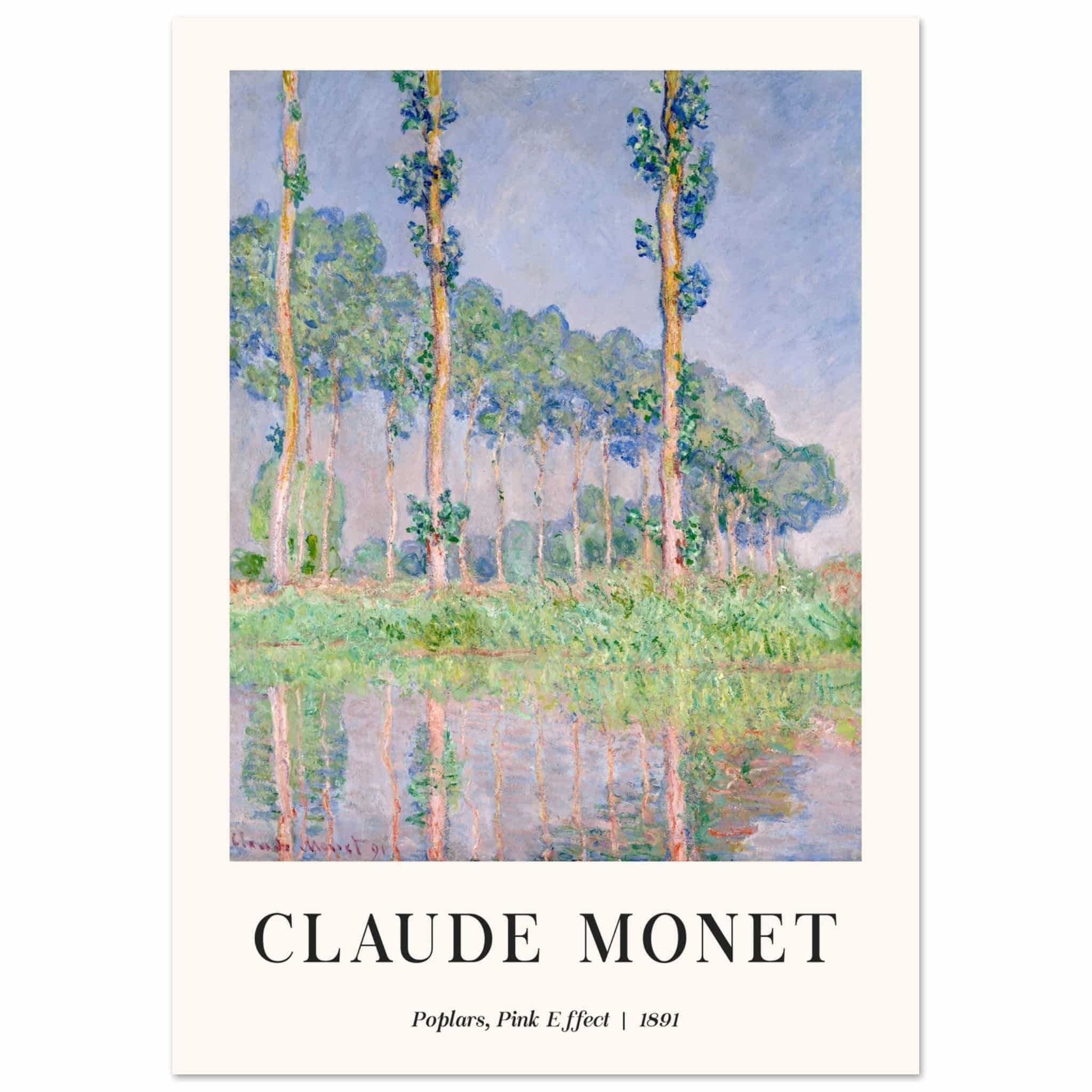 Artfulprints Poster Claude Monet - Poplars, pink effect - A4 21x29.7 c