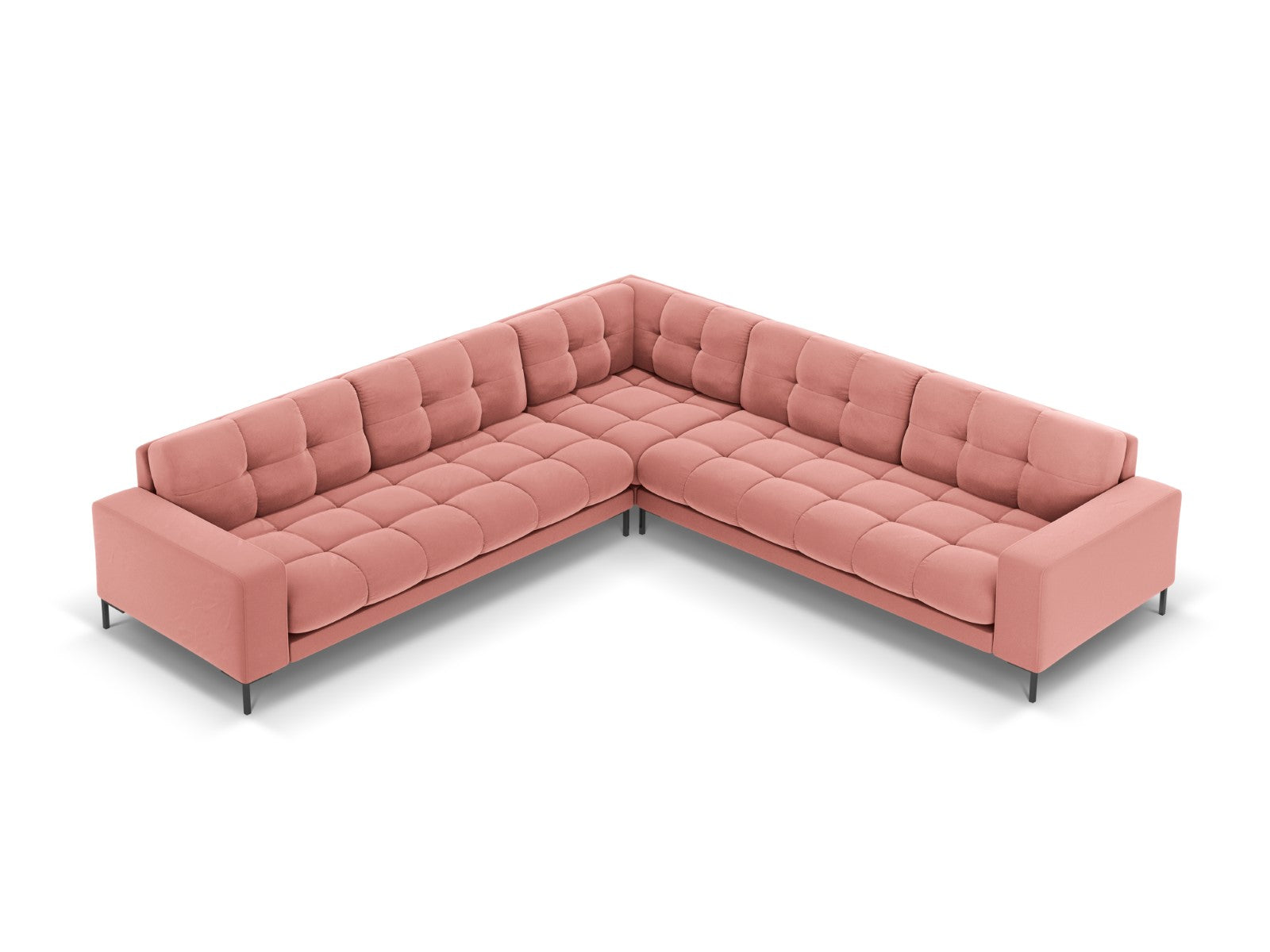 Cosmopolitan Design Symmetrische hoekbank Bali 6-zits, flueel, roze -