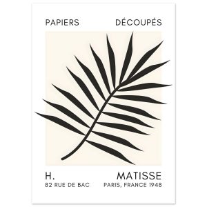 Artfulprints Poster Matisse – Floral reef black – 50×70 cm – Zwart Artfulprints Poster Matisse – Floral reef black – 50×70 cm – Zwart