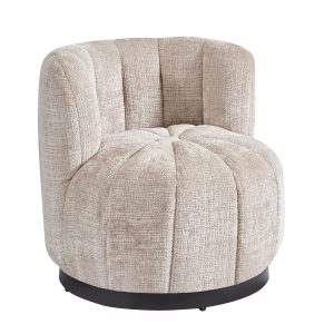 DÉJA Living Draaifauteuil Joyce – Taupe Stof – 72x74x71cm DÉJA Living Draaifauteuil Joyce – Taupe Stof – 72x74x71cm