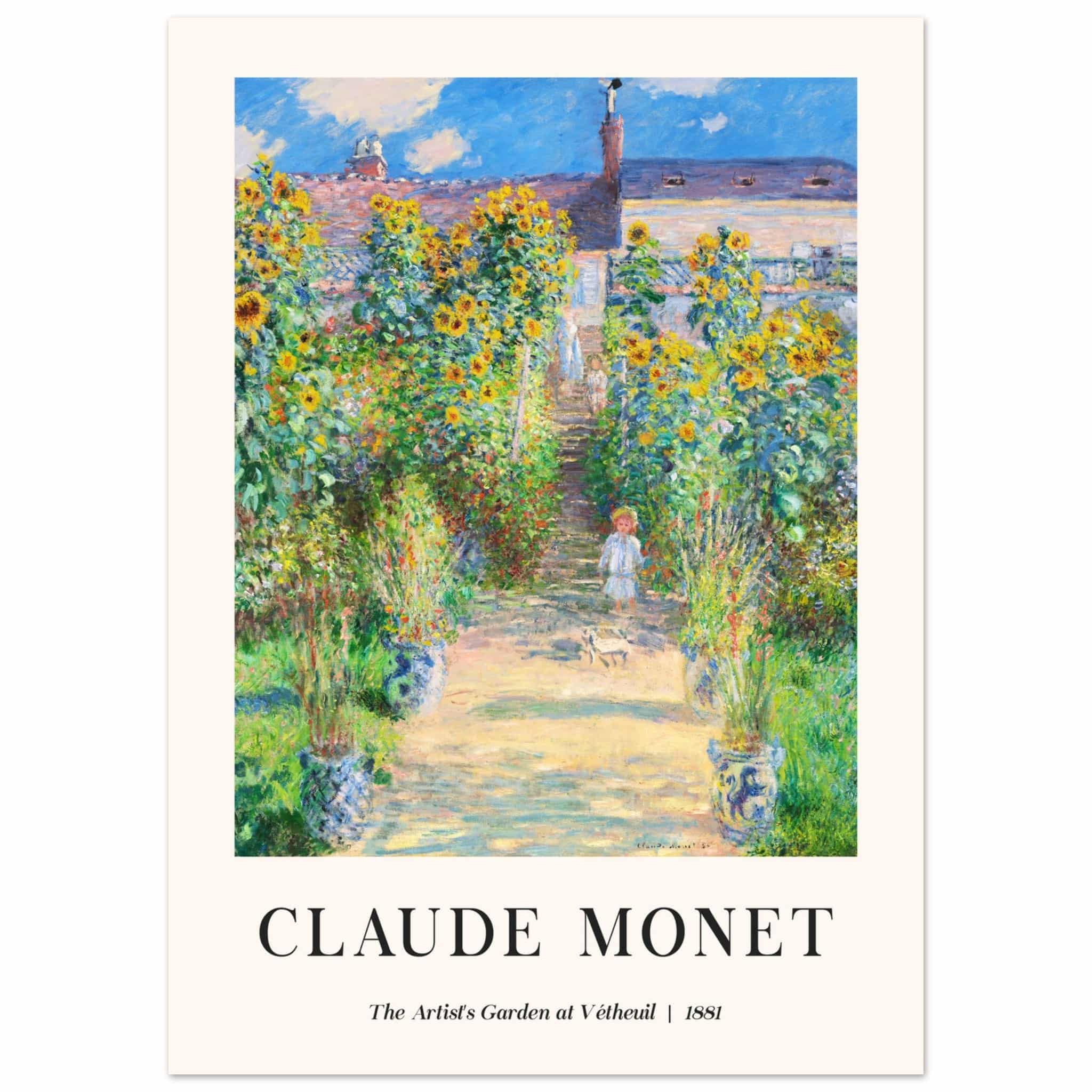 Artfulprints Poster Claude Monet - The artist's garden at Vétheuil - 5