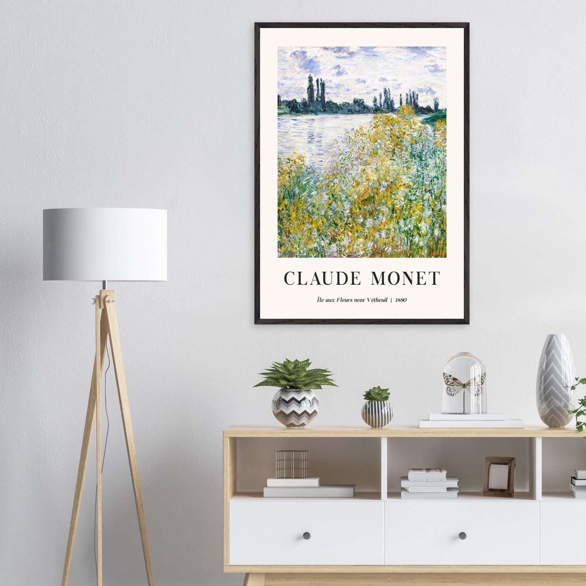 Artfulprints Poster Claude Monet - Île aux fleurs near Vétheuil - 70x1