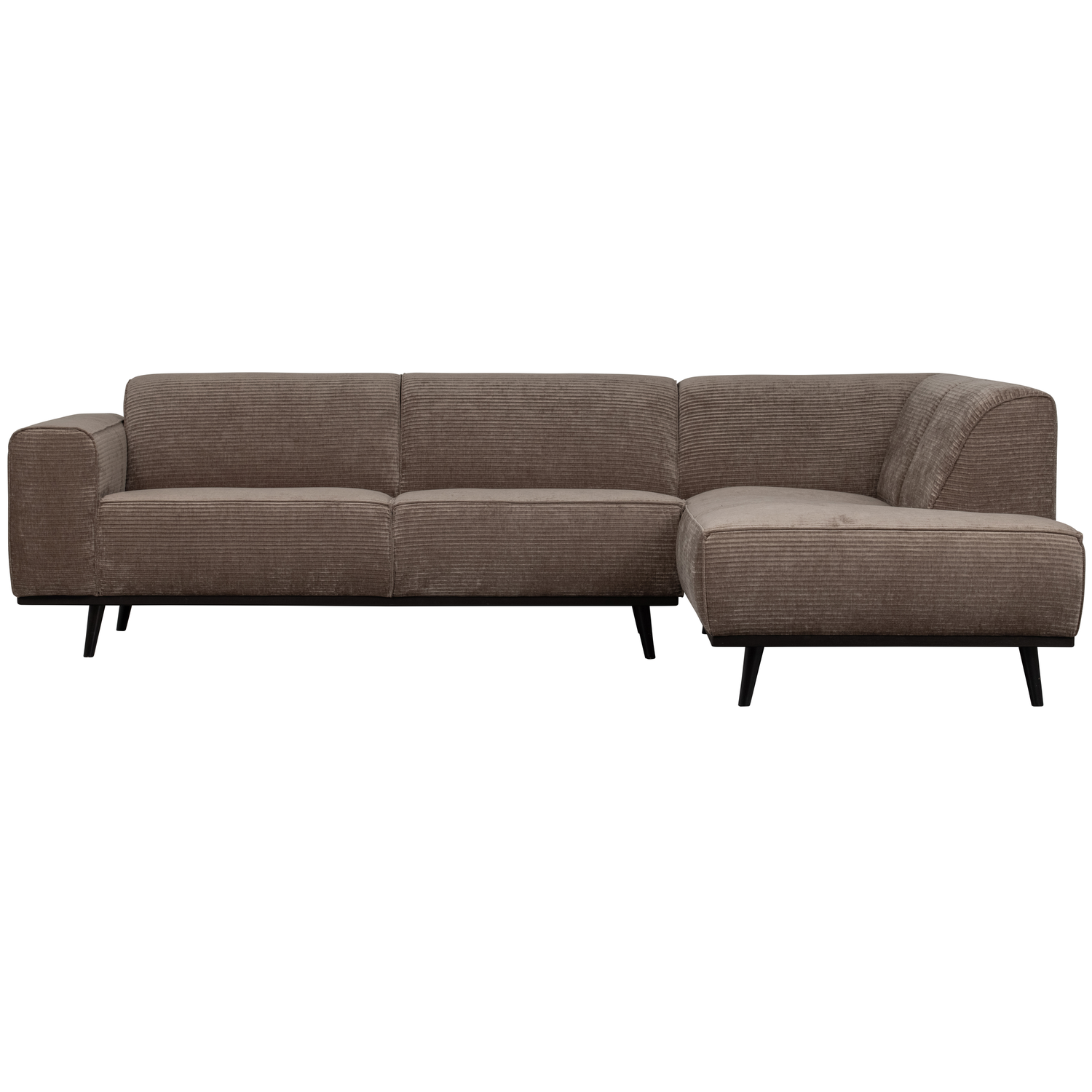 WOOOD hoekbank rechts Statement - Rib - Taupe - 77x274x210