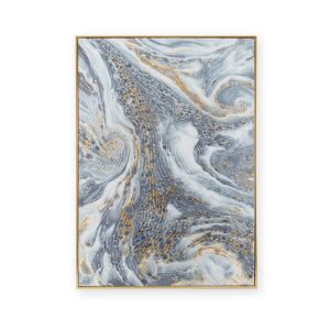Art for the Home Canvas met handgeschilderde details – Marble effect –