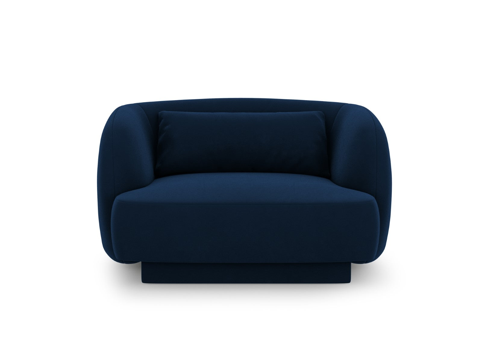 Cosmopolitan Design Fauteuil Tulum flueel, koningsblauw - 90x103x70cm