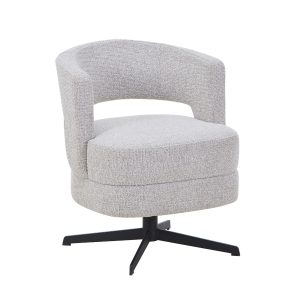 DÉJA Living Eetkamerstoel Lave – Taupe – Draaibaar – Set van 2