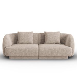 Cosmopolitan Design Bank Tulum 2-zits, chenille, beige – 90x180x70cm Cosmopolitan Design Bank Tulum 2-zits, chenille, beige – 90x180x70cm