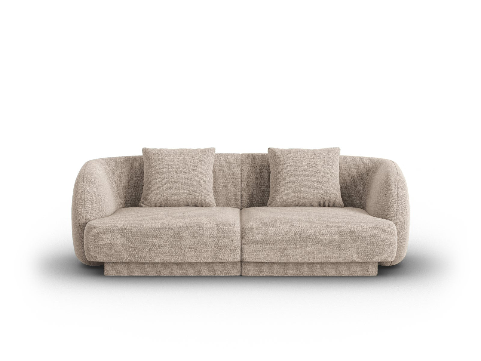Cosmopolitan Design Bank Tulum 2-zits, chenille, beige - 90x180x70cm