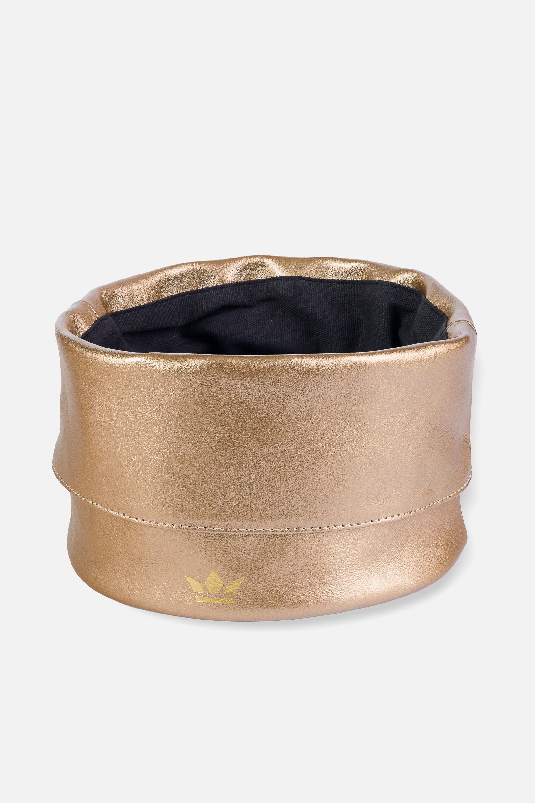 Dutchdeluxes Broodmand Ben - Leer - Uniek - Duurzaam - 15x22 cm - Goud