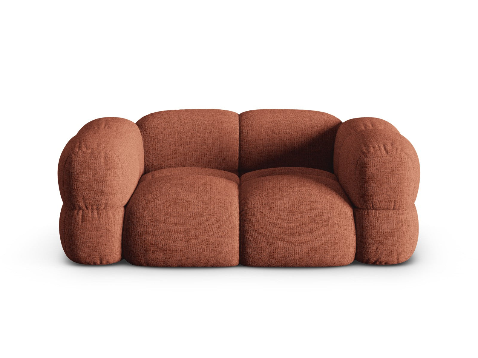 Cosmopolitan Design Bank Loretto 2-zits, structurele stof koraal - 100