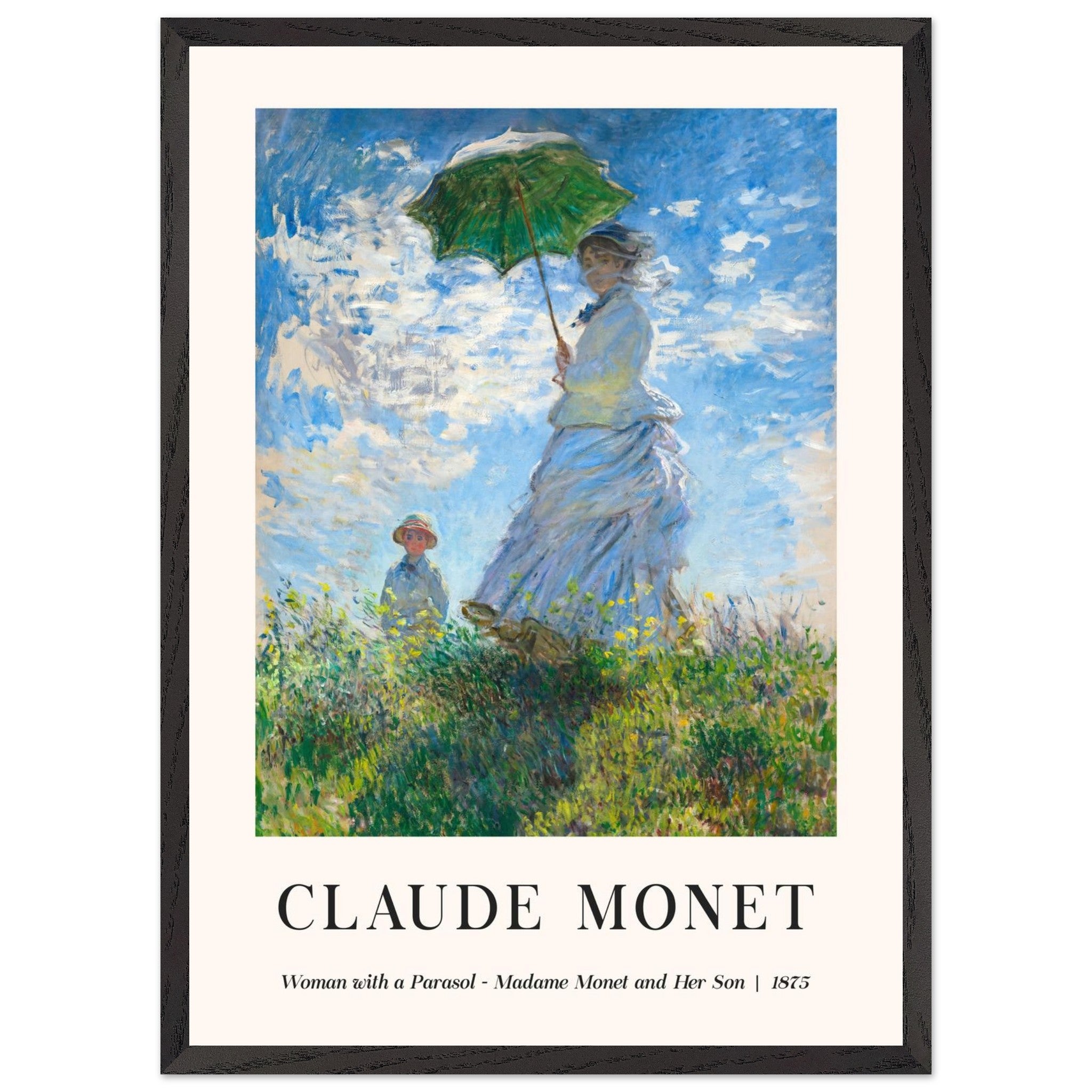 Artfulprints Poster met Lijst Claude Monet - Women with a parasol - 50