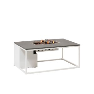 Cosi Fires Cosiloft lounge vuurtafel 120 cm wit – grey top