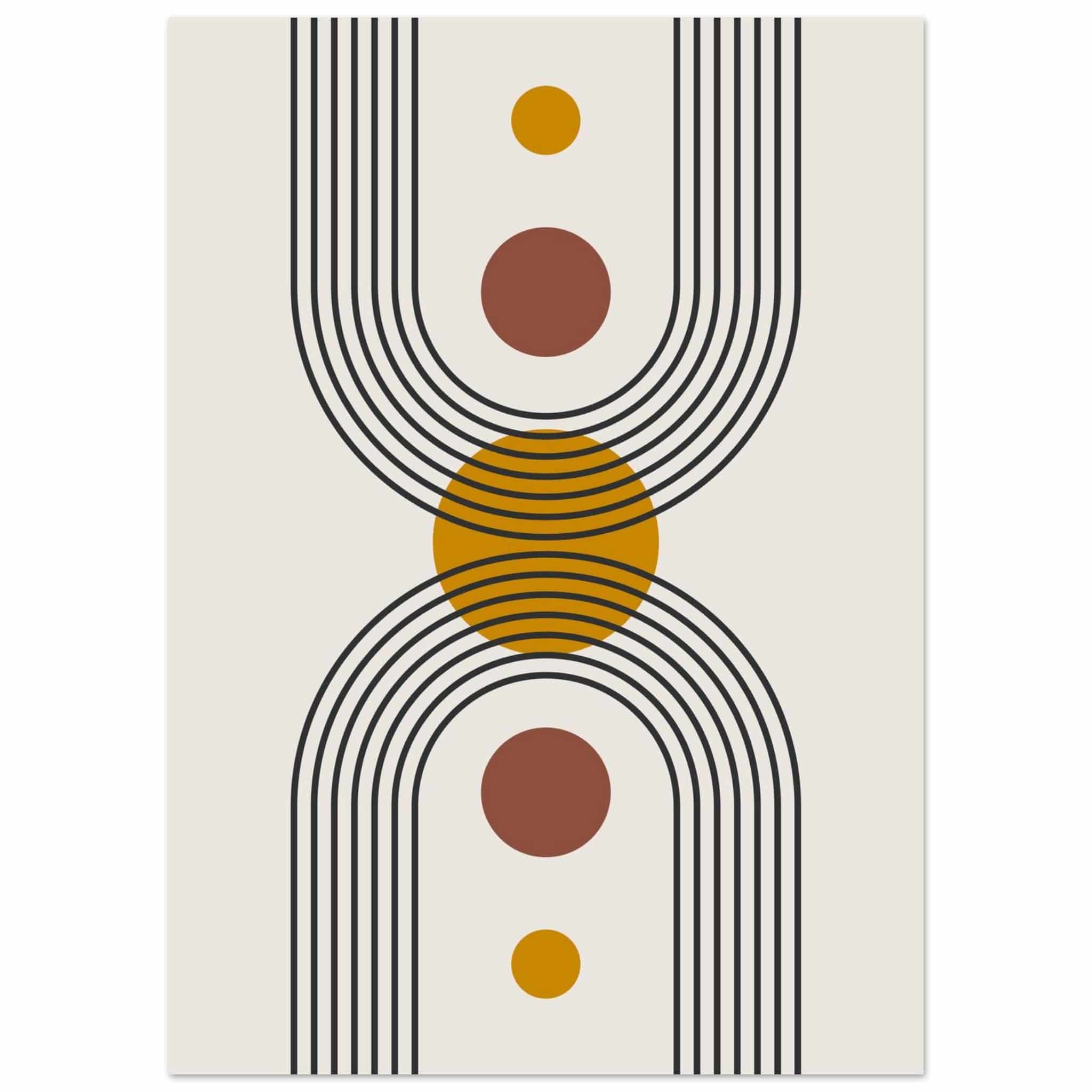 Artfulprints Poster Boho – Solar form - 50x70 cm - Meerkleurig