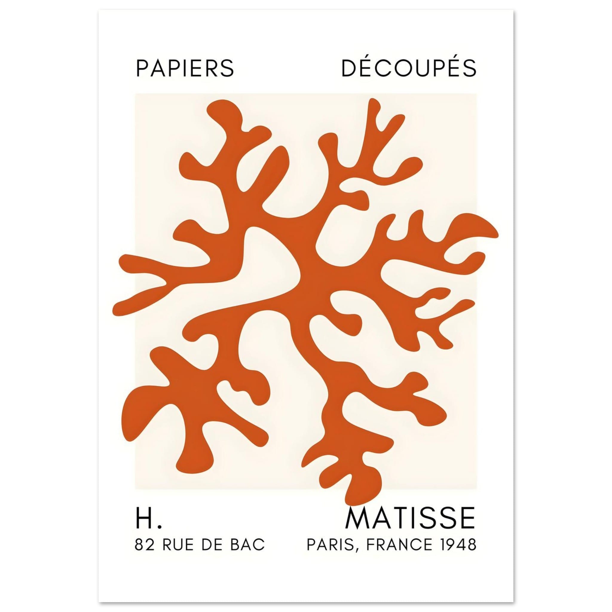 Artfulprints Poster Matisse – Dreamy coral flower orange - 70x100 cm -
