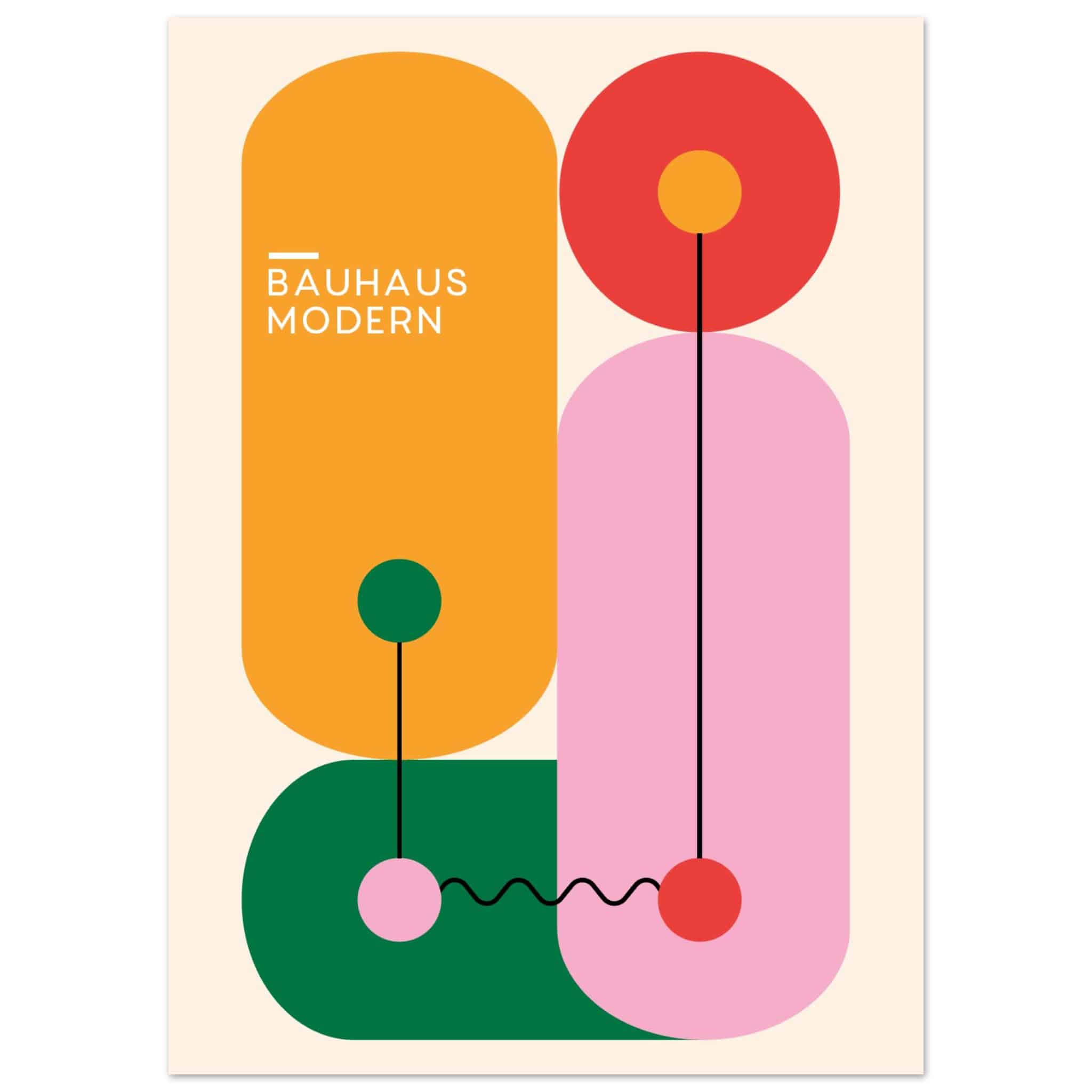 Artfulprints Poster Bauhaus - Modern art - 50x70 cm - Meerkleurig