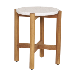Artichok Teresa Houten Tuin Bijzettafel Naturel – Ø 37 cm