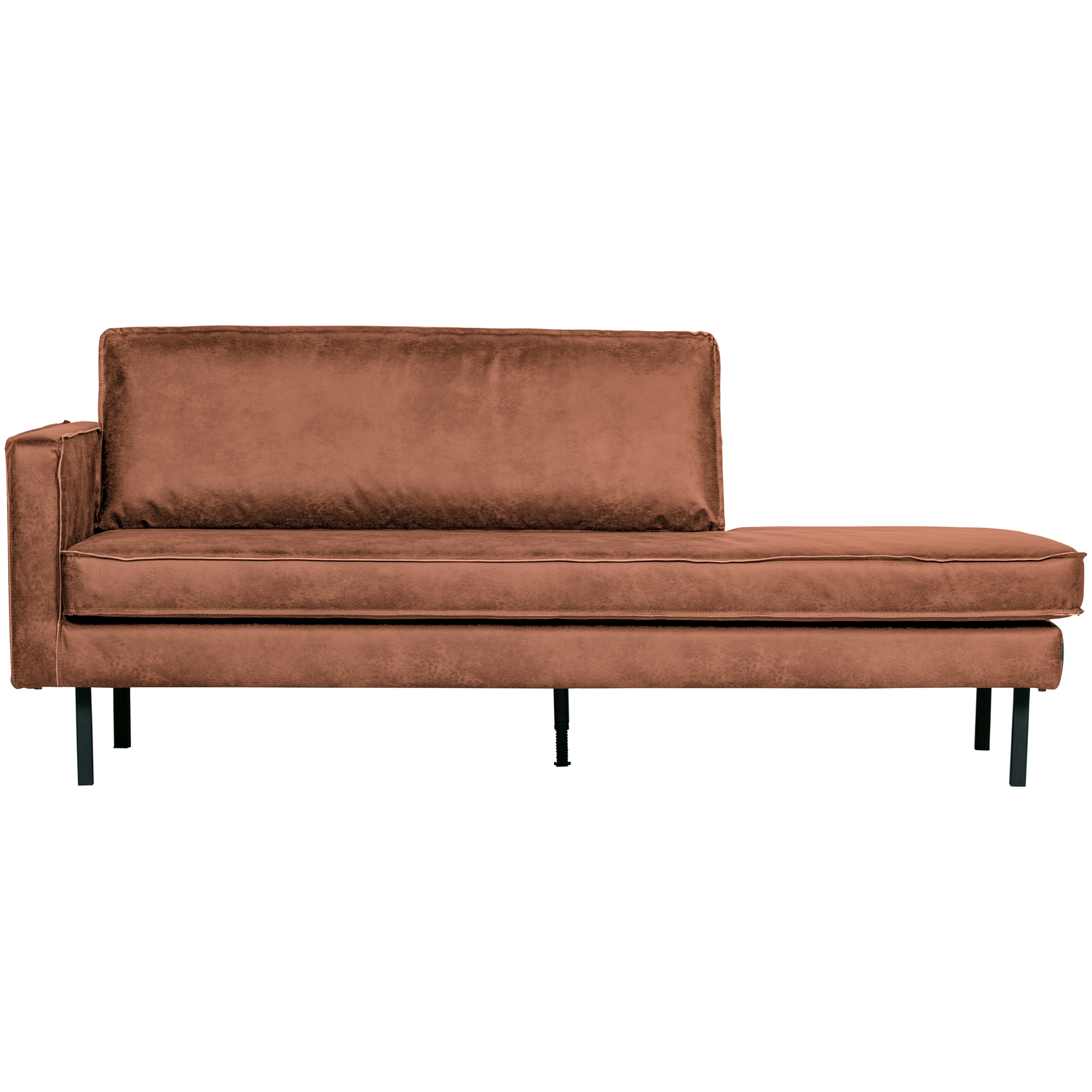 WOOOD daybed links Rodeo - Eco-leder - Cognac - 85x203x86