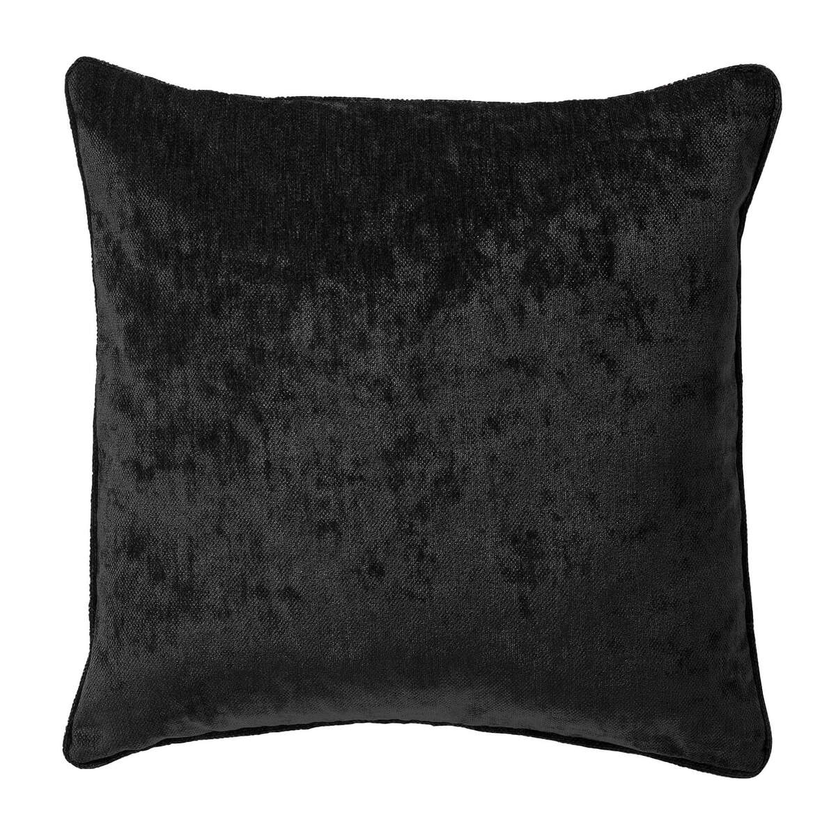 LEWY - kussenhoes 45x45 cm - glansvelours - Raven - zwart
