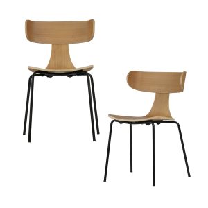 WOOOD eetkamerstoelen Form – Hout – Naturel – Set van 2 WOOOD eetkamerstoelen Form – Hout – Naturel – Set van 2