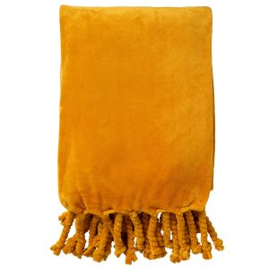 FLORIJN – Plaid 150×200 cm – grote fleece plaid met flosjes – Golden G FLORIJN – Plaid 150×200 cm – grote fleece plaid met flosjes – Golden G