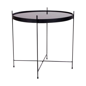 Artichok Liliana Ronde Bijzettafel Glas Ø 48 cm – Zwart Artichok Liliana Ronde Bijzettafel Glas Ø 48 cm – Zwart