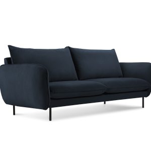 Cosmopolitan Design Bank Vienna 2-zits, flueel, donkerblauw – 92x160x9