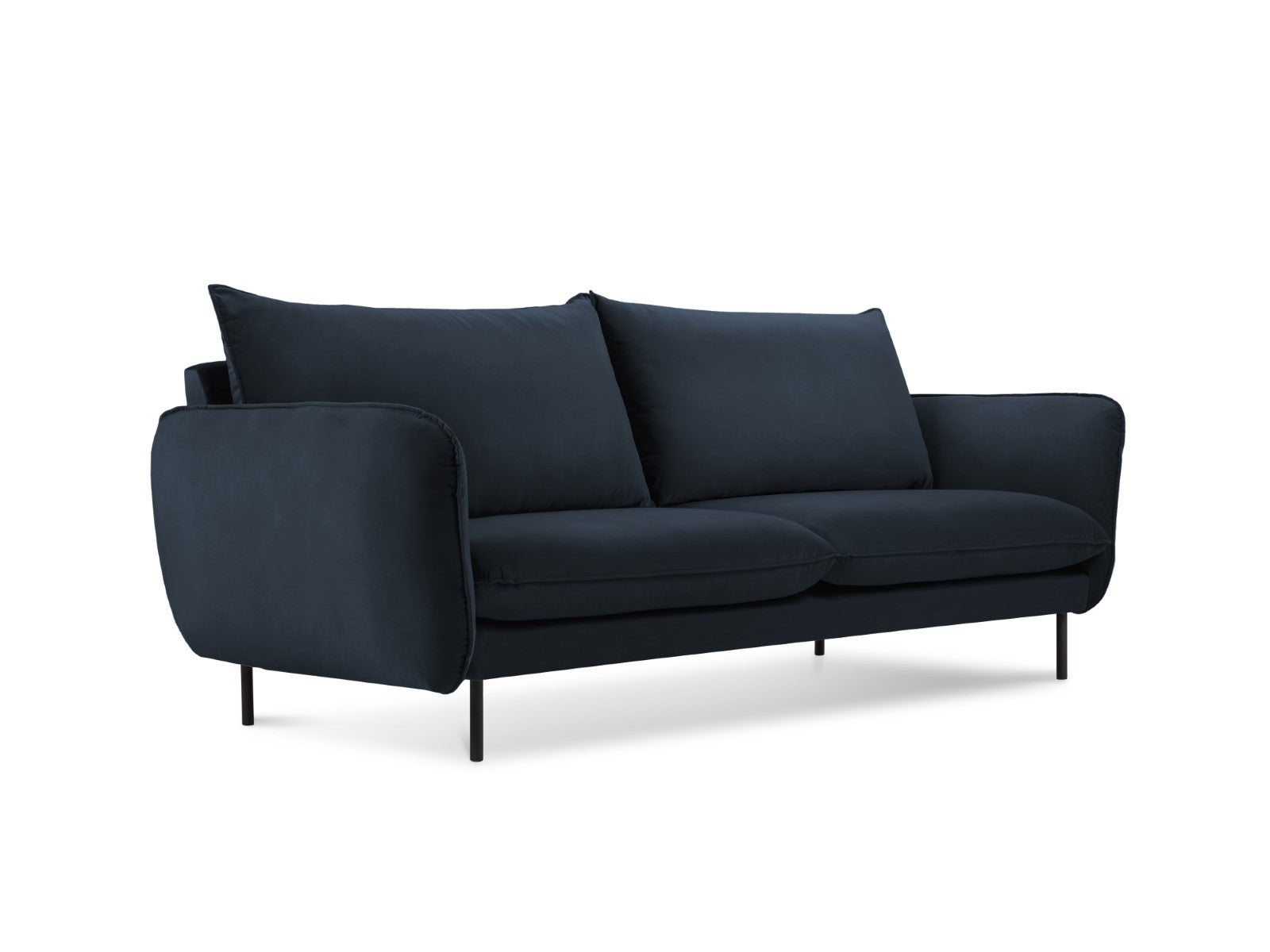 Cosmopolitan Design Bank Vienna 2-zits, flueel, donkerblauw - 92x160x9