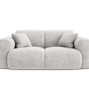 Cosmopolitan Design Bank Nolio 2-zits, chenille, lichtgrijs – 95x170x7