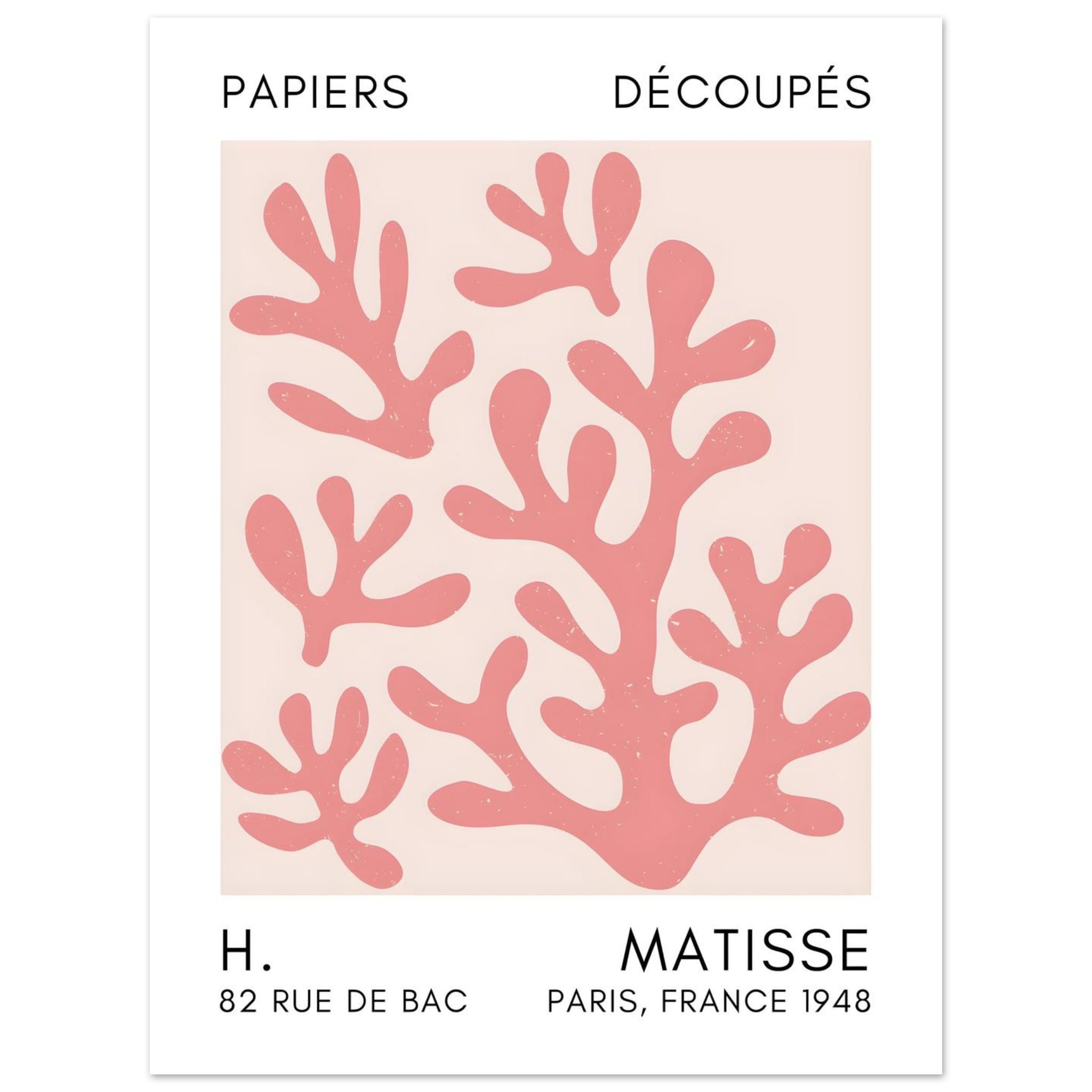 Artfulprints Poster Matisse – Coral shadows taupe - 30x40 cm - Taupe