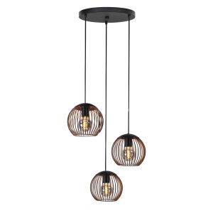 EGLO hanglamp Almanzora – e27 – ø 46.5 cm – zwart/koper EGLO hanglamp Almanzora – e27 – ø 46.5 cm – zwart/koper