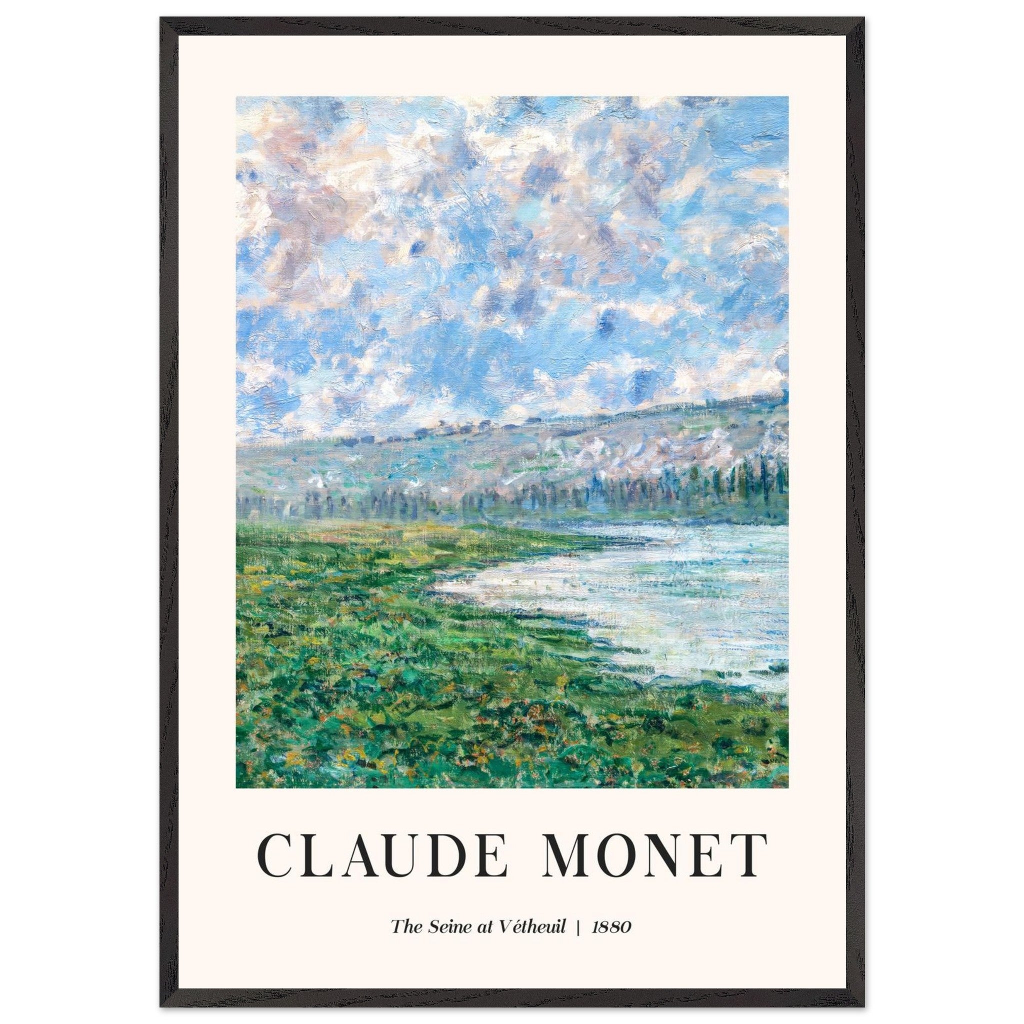 Artfulprints Poster met Lijst Claude Monet - The Seine at Vétheuil - 7