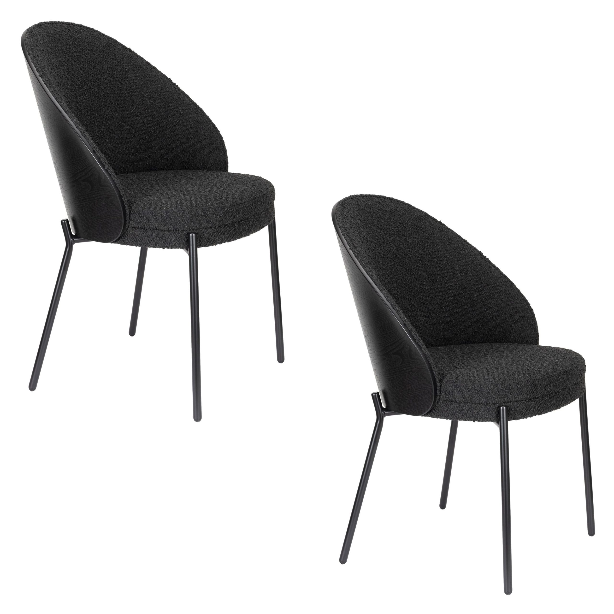 Dutchbone Rodin Eetkamerstoelen Zwart - Set van 2