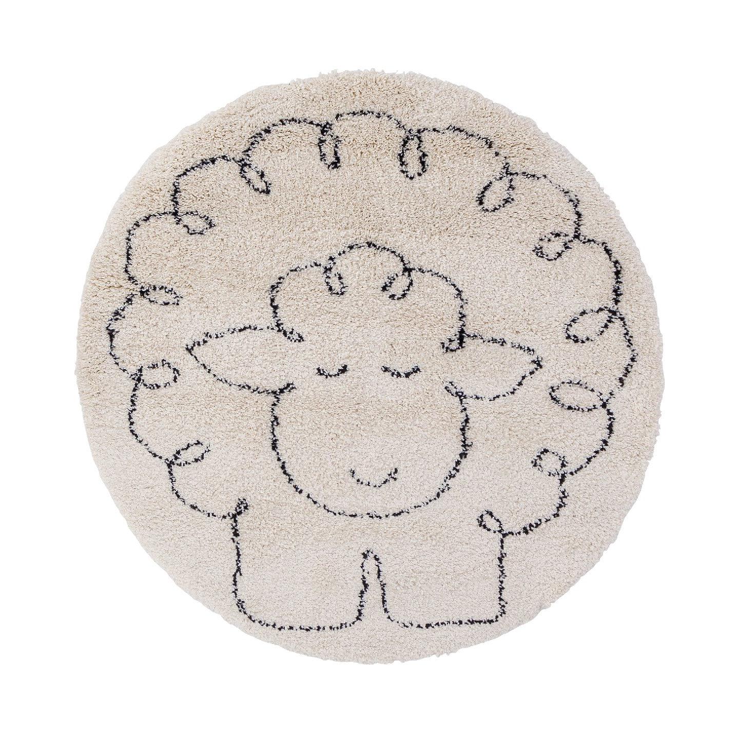 AFK Living vloerkleed Klein Schaapje - voor kinderen - beige - 120 x 1