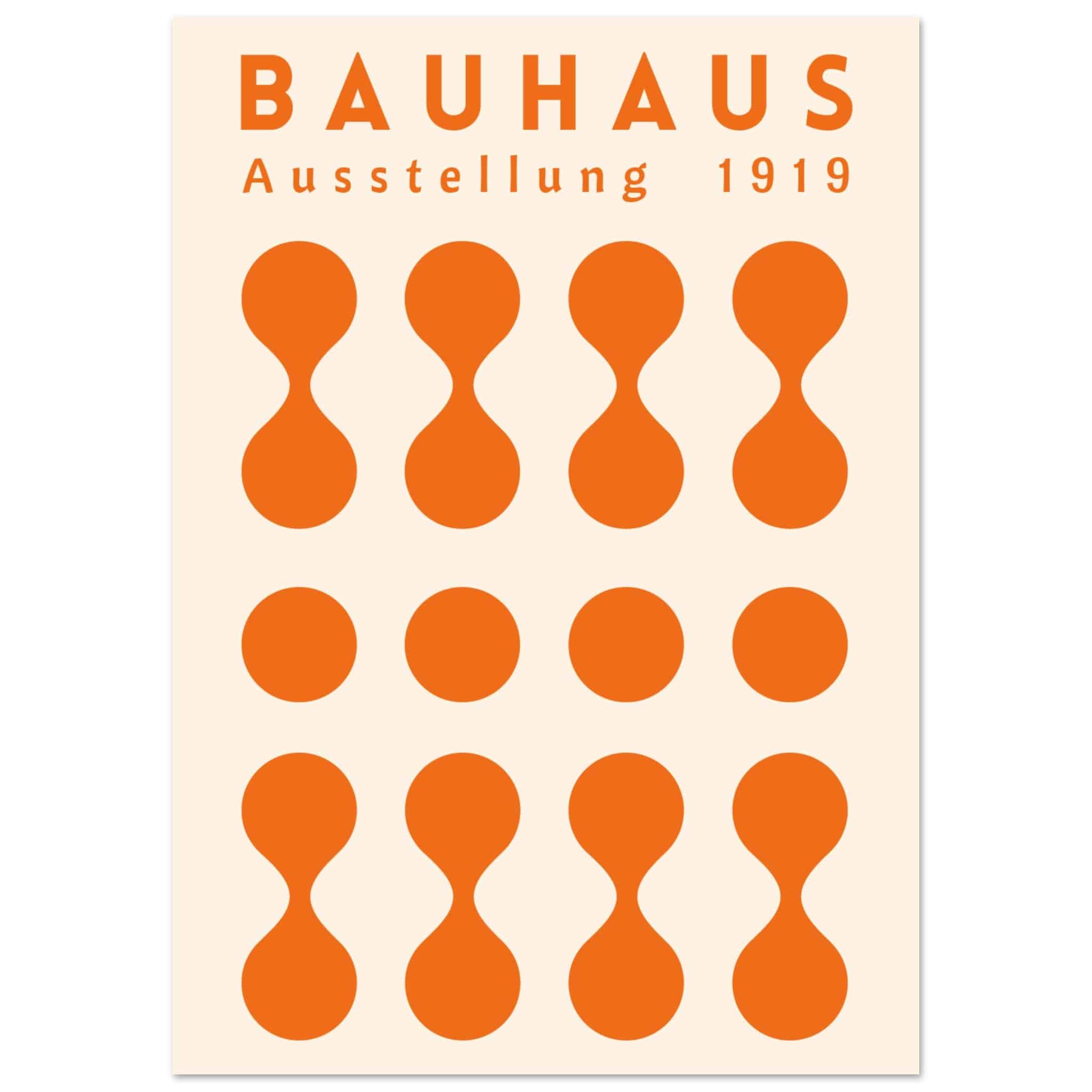 Artfulprints Poster Bauhaus - Ausstellung orange - A4 21x29.7 cm - Ora