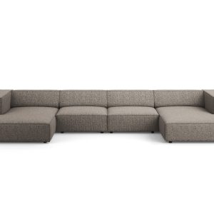 Cosmopolitan Design Panoramische bank Arendal 6-zits, chenille, grijs Cosmopolitan Design Panoramische bank Arendal 6-zits, chenille, grijs