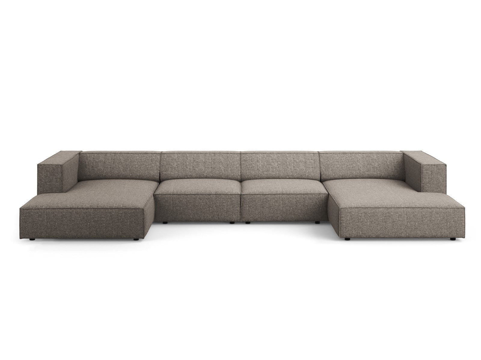 Cosmopolitan Design Panoramische bank Arendal 6-zits, chenille, grijs