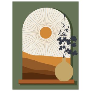 Artfulprints Poster Boho – Sunset window – 30×40 cm – Bruin Artfulprints Poster Boho – Sunset window – 30×40 cm – Bruin