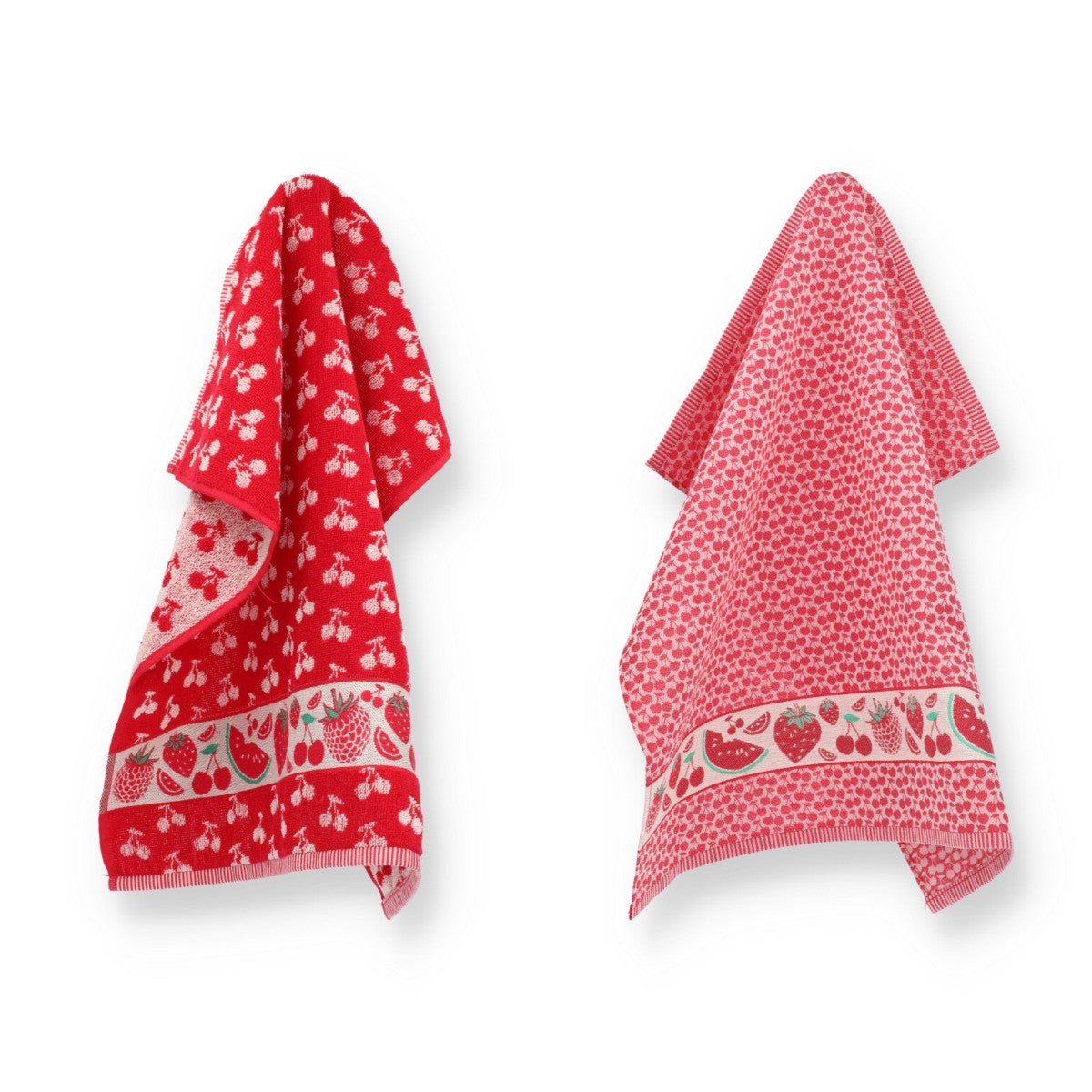 Luxe Keukendoek en Theedoek Fruit Rood - Bunzlau Castle - 100% biologi