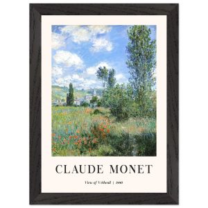 Artfulprints Poster met Lijst Claude Monet – View of Vétheuil II – A4 Artfulprints Poster met Lijst Claude Monet – View of Vétheuil II – A4