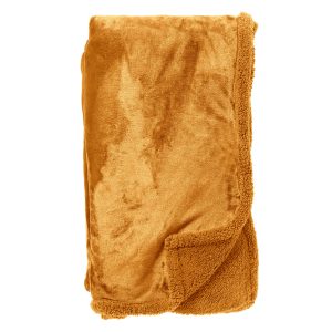 STANLEY – Plaid 150×200 cm – fleece deken met teddy en fleece – Golden STANLEY – Plaid 150×200 cm – fleece deken met teddy en fleece – Golden