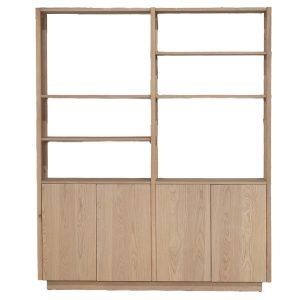 DÉJA Living Wandkast Levi – Naturel Eikenhout – 180x38x210cm DÉJA Living Wandkast Levi – Naturel Eikenhout – 180x38x210cm