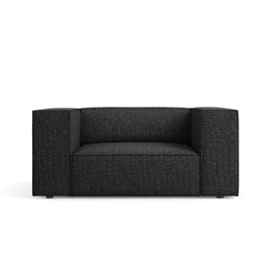 Cosmopolitan Design Fauteuil Arendal chenille, zwart – 102x124x70cm Cosmopolitan Design Fauteuil Arendal chenille, zwart – 102x124x70cm