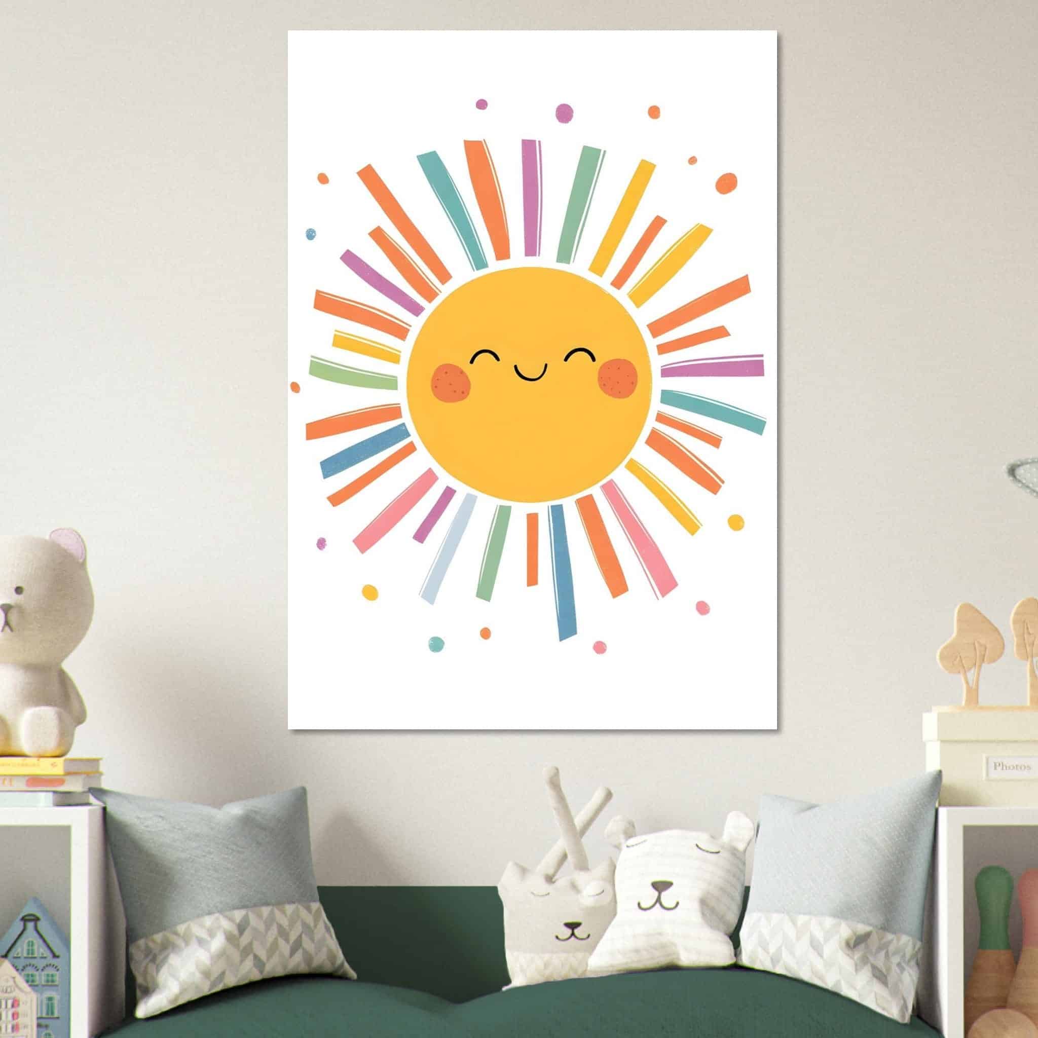 Artfulprints Poster Warme zonnestraal - 70x100 cm - Geel