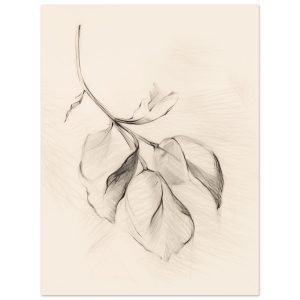 Artfulprints Poster Botanical branch – 30×40 cm – Zwart / Wit Artfulprints Poster Botanical branch – 30×40 cm – Zwart / Wit