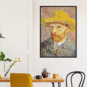 Artfulprints Poster Vincent van Gogh – Zelfportret met strohoed – 70×1