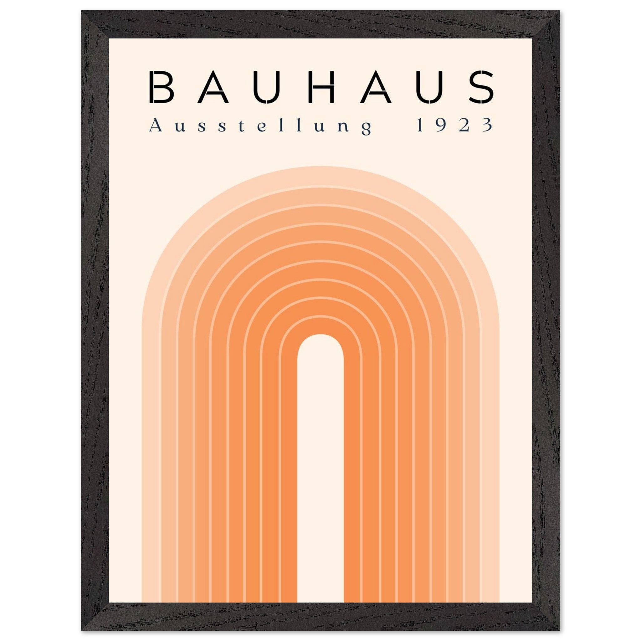 Artfulprints Poster met Lijst Bauhaus - Orange rainbow - 30x40 cm - Or